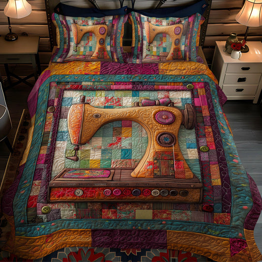 Heirloom Stitches 3-Piece Quilted Bedding Set NCU0TL2143