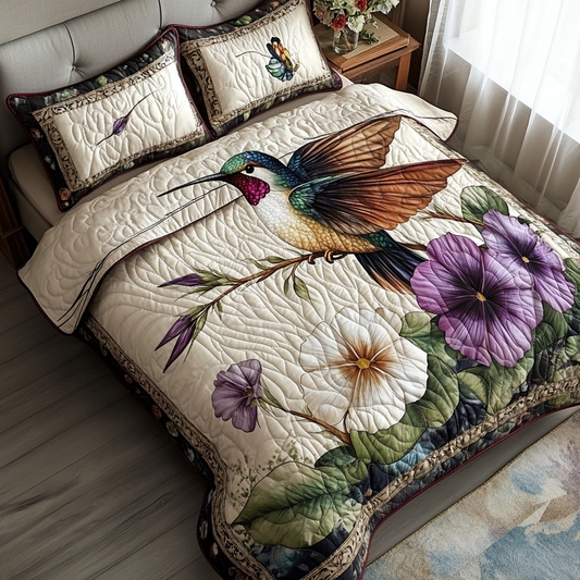 Heirloom Wings 3-Piece Quilted Bedding Set NCU0DV5984