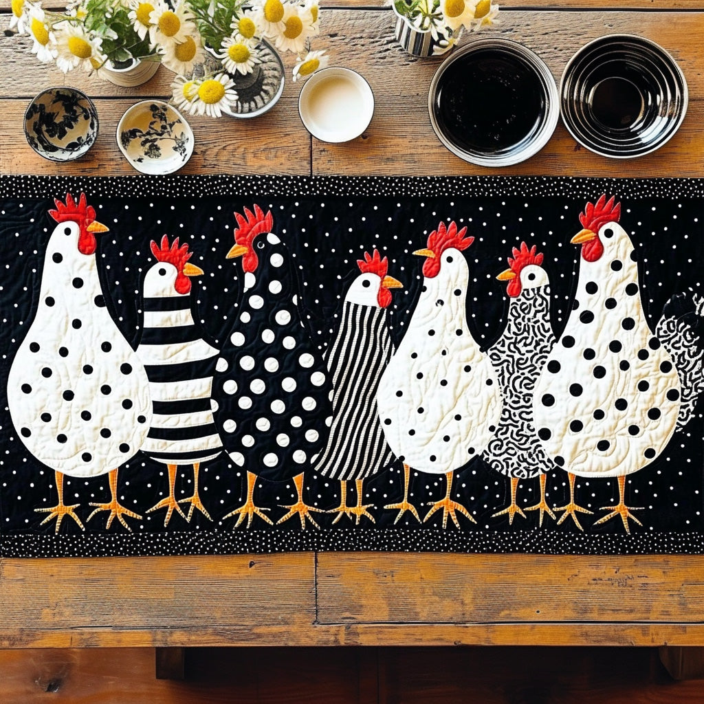 Charming Hen Quilted Table Topper NCU0NNT1083