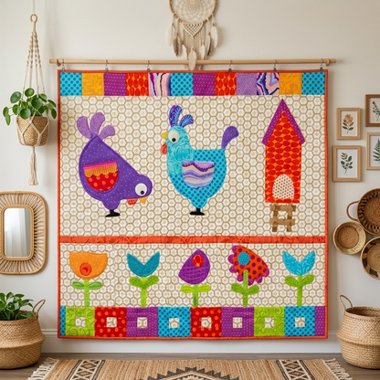 Hen Haven Quilted Blanket NCU0VL3421