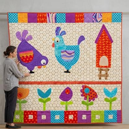 Hen Haven Quilted Blanket NCU0VL3421
