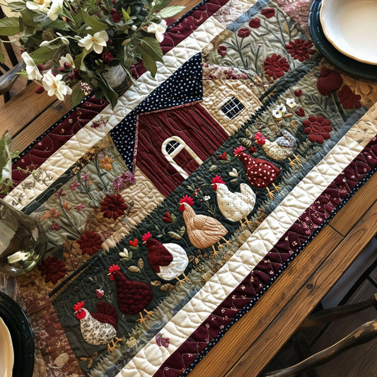 Hen House Haven Quilted Table Runner NCU0PT5081