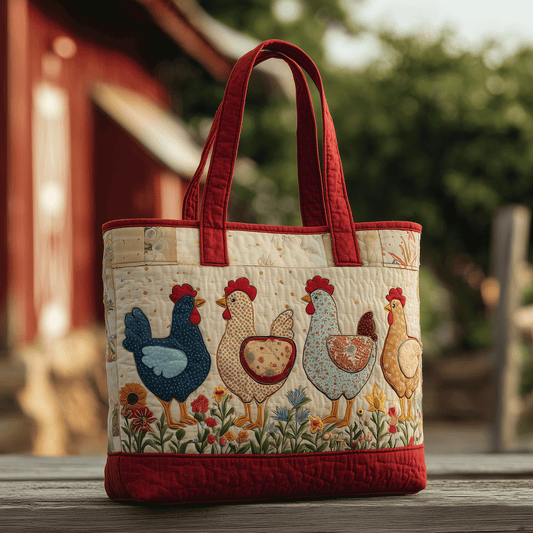 Henhouse Harmony Quilted Tote Bag NCU0TH2722