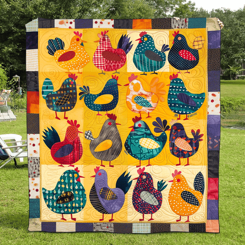 Hens Collection Quilted Blanket NCU0TH962