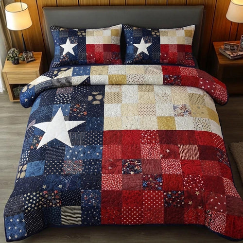 Heritage Stars 3-Piece Quilted Bedding Set NCU0DV9421