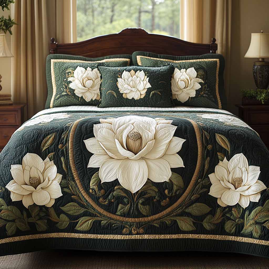 Heritage Bloom 3-Piece Quilted Bedding Set NCU0XD2660
