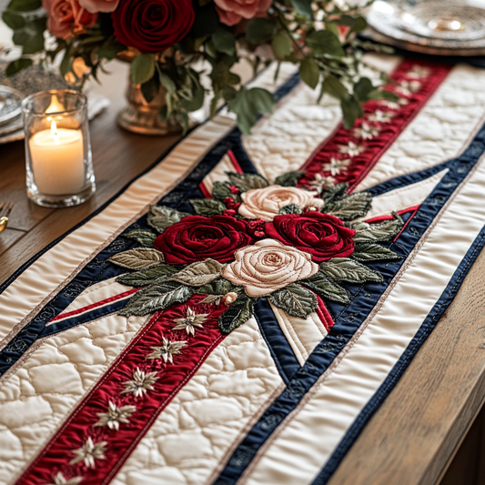 Heritage Bloom Quilted Table Runner NCU0VH4772