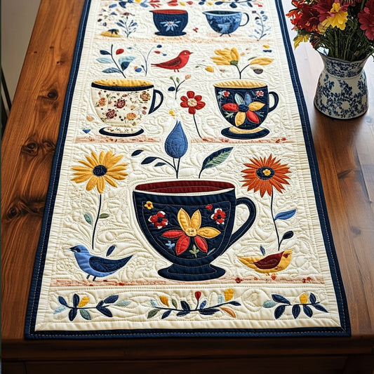 Heritage Blossom Quilted Table Runner NCU0PT6980