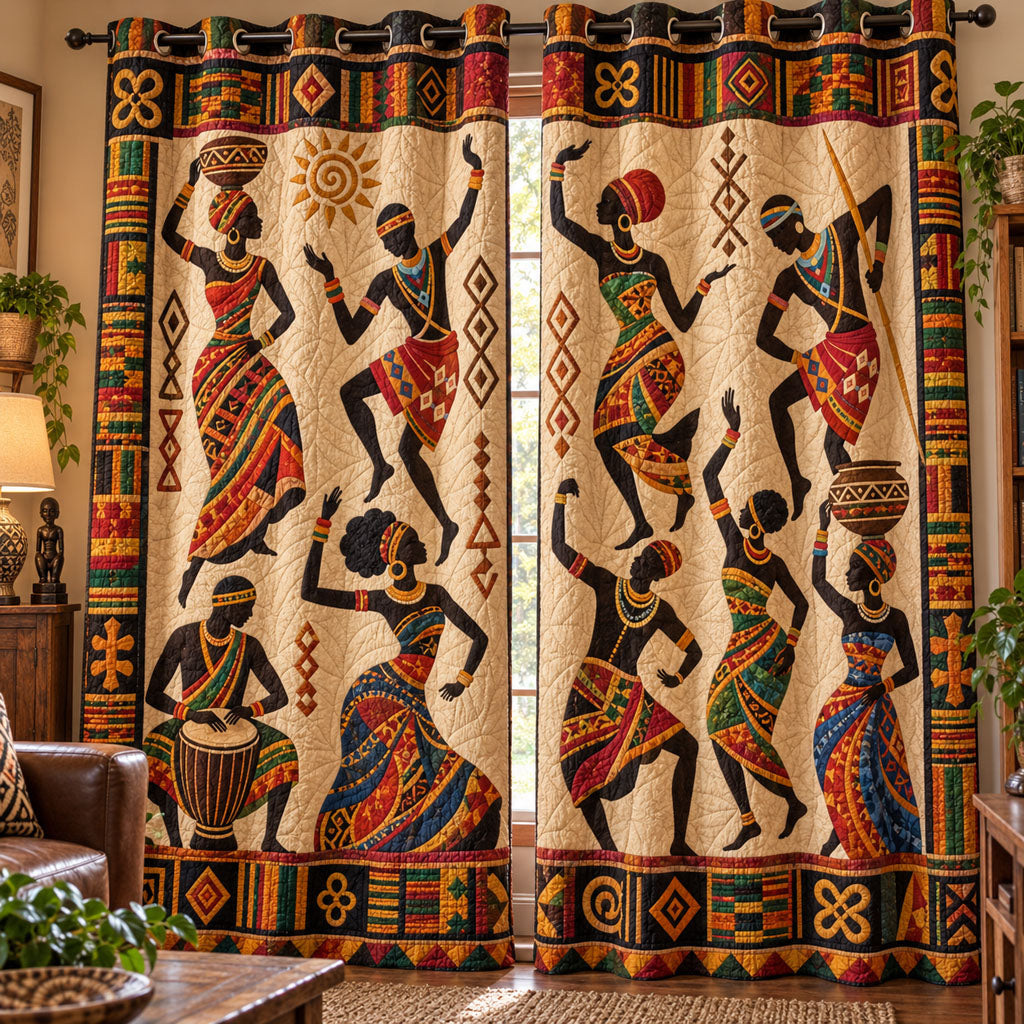 Heritage Dancers Quilted Curtains NCU0PT12100