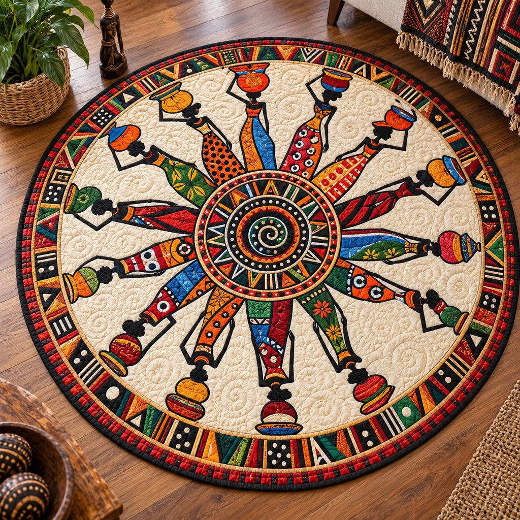 Heritage Echo Quilted Round Mat NCU0PT12067
