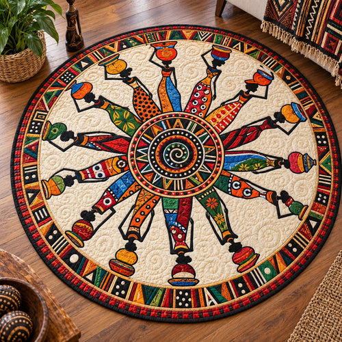 Heritage Echo Quilted Round Mat NCU0PT12067