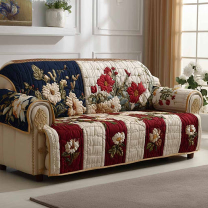 Heritage Flower Quilted Sofa Cover NCU0XD2301