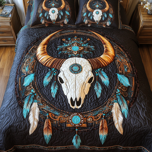 Heritage Glow 3-Piece Quilted Bedding Set NCU0VH1340