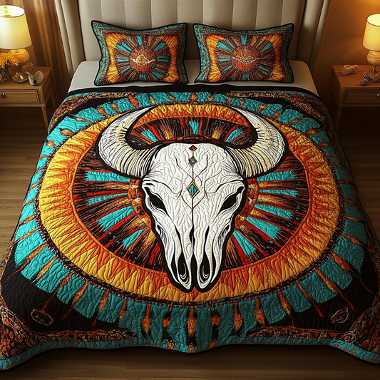 Heritage Glow 3-Piece Quilted Bedding Set NCU0VH1986