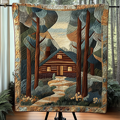 Heritage Log Cabin Quilted Blanket NCU0DK3582