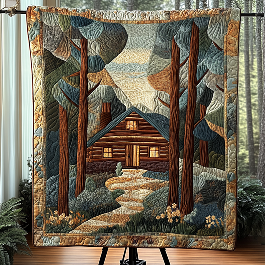 Heritage Log Cabin Quilted Blanket NCU0DK3582