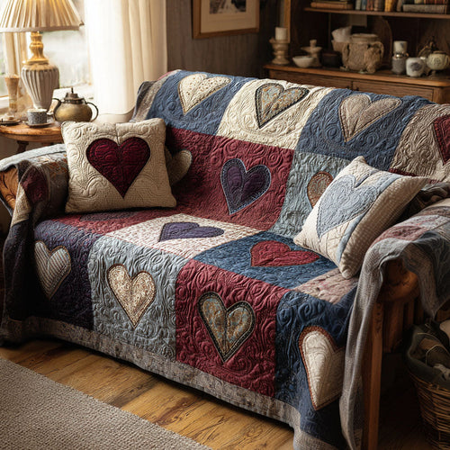 Heritage Love Quilt Quilted Sofa Cover NCU0TV1481