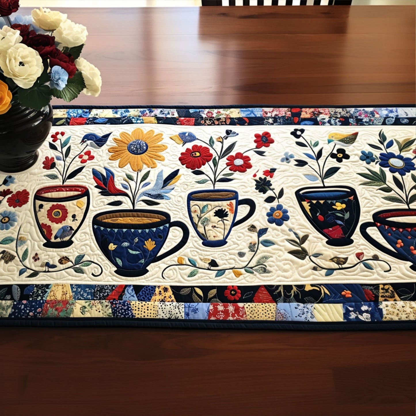Heritage Mug Quilted Table Runner NCU0PT6981