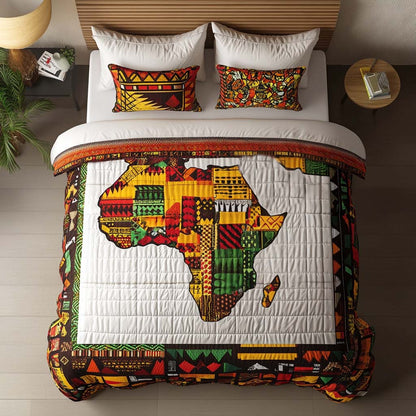 Heritage Patch Africa 3-Piece Quilted Bedding Set NCU0NT7530