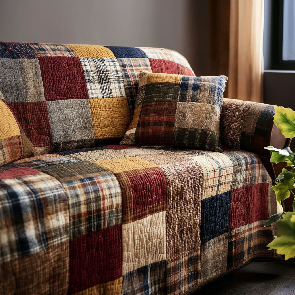 Heritage Patch Quilted Sofa Cover NCU0NT12150