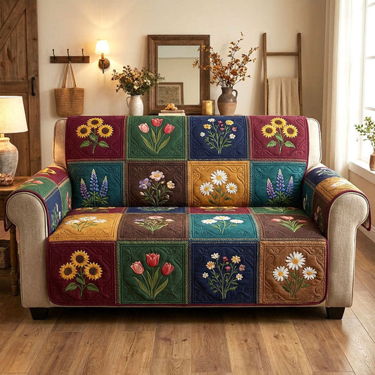 Heritage Patch Quilted Sofa Cover NCU0TV1550
