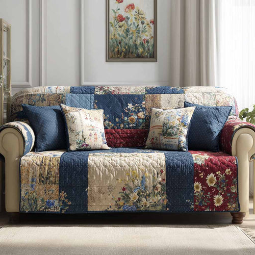 Heritage Patch Quilted Sofa Cover NCU0XD2289