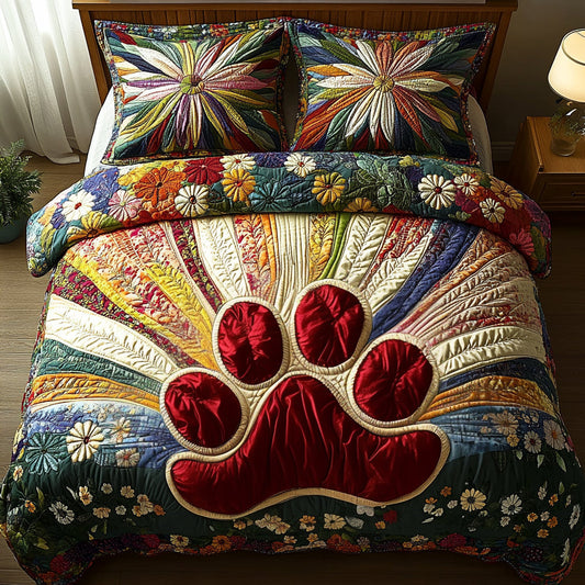 Heritage Paws 3-Piece Quilted Bedding Set NCU0DV8962
