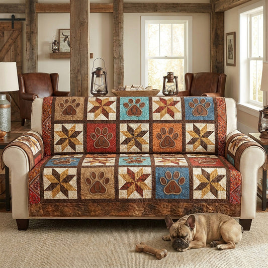 Heritage Paws Quilted Sofa Cover NCU0TV1966