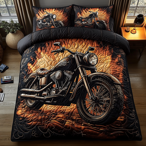 Heritage Ride 3-Piece Quilted Bedding Set NCU0DV2586