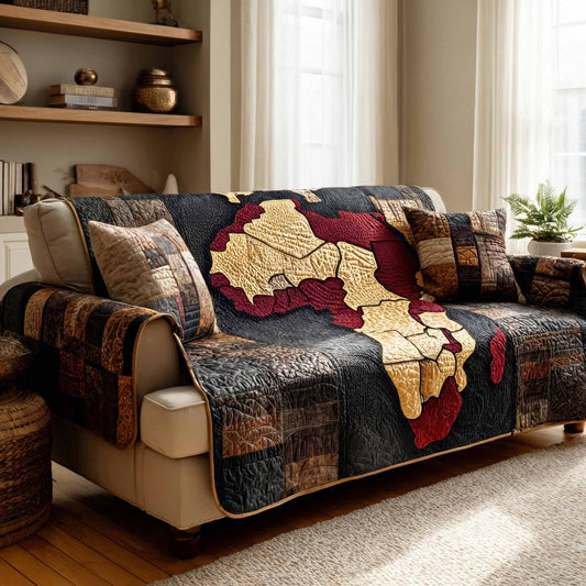 Heritage Roots Quilted Sofa Cover NCU0XD2285