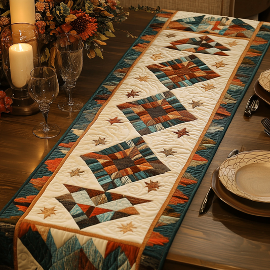 Heritage Star Quilted Table Runner NCU0VH2419