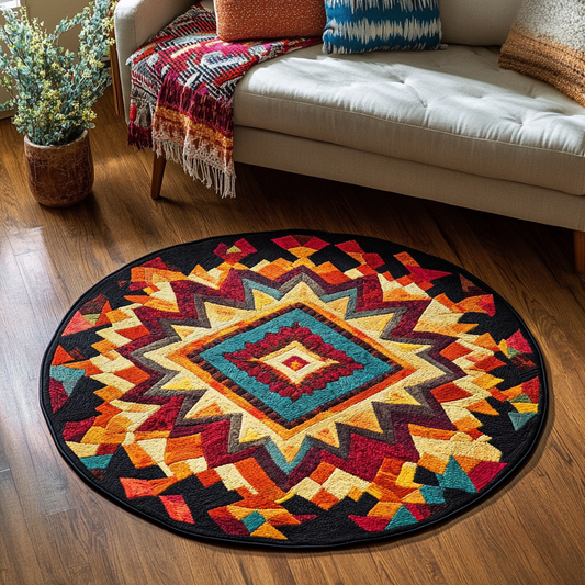 Heritage Threads Quilted Round Mat NCU0DK5163