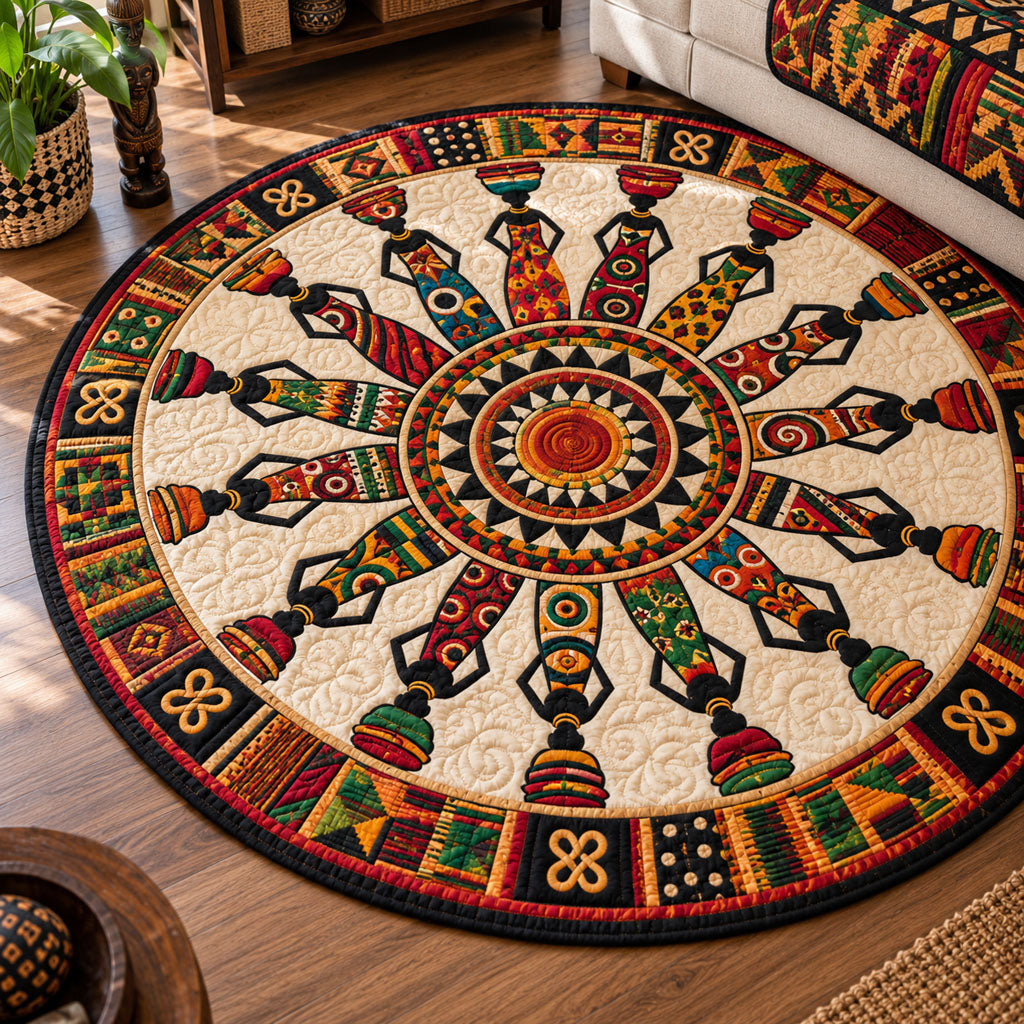 Heritage Walk Quilted Round Mat NCU0PT12069