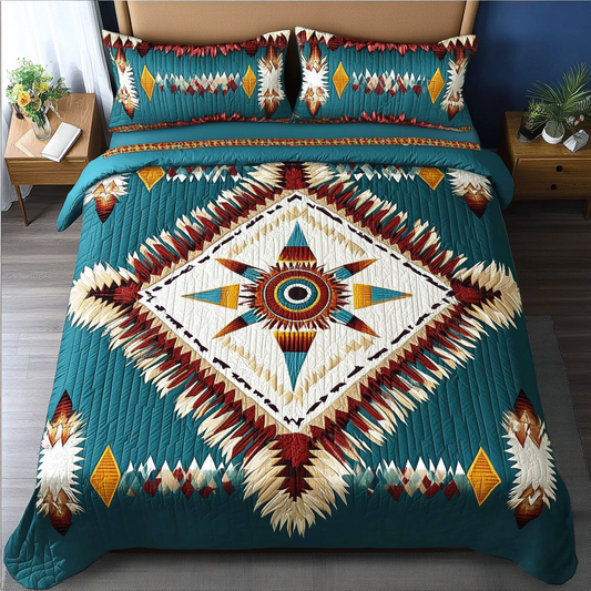 Heritage Weave 3-Piece Quilted Bedding Set NCU0DK2637