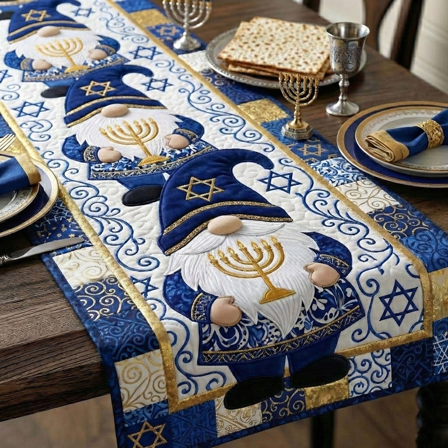 Heritage in Blue Quilted Table Runner NCU0NT12184