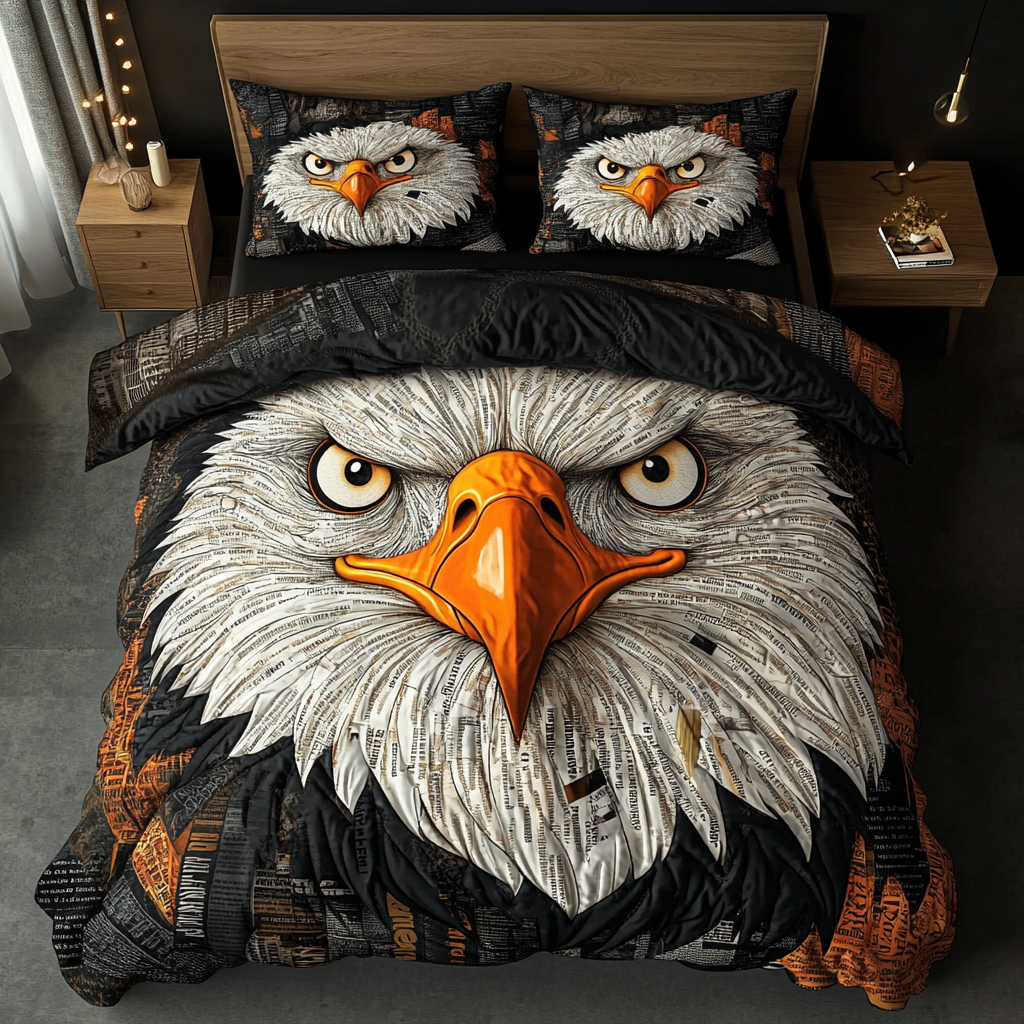 Heroic Eagle 3-Piece Quilted Bedding Set NCU0VH5965