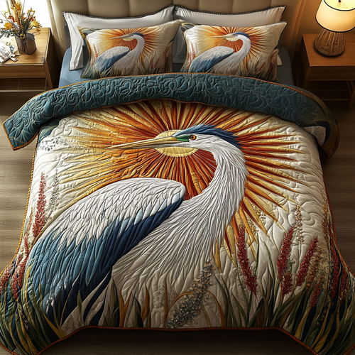 Heron Haven 3-Piece Quilted Bedding Set NCU0VH2477