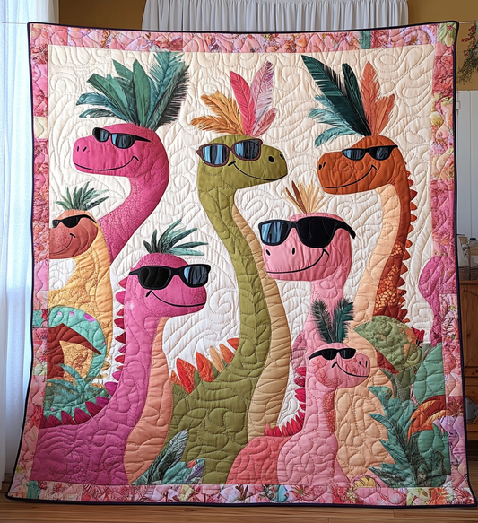 Hhilarious Dinosaur Art Quilt Hanging NCU0DV832