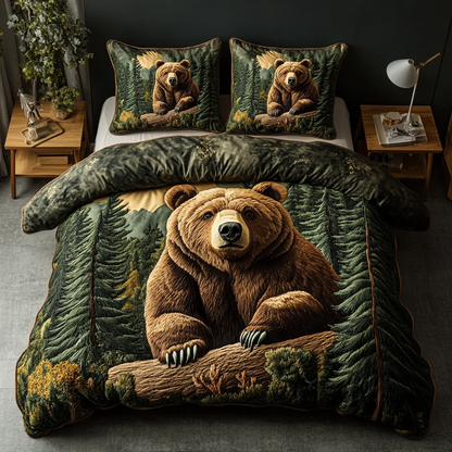 Hibernation Haven 3-Piece Quilted Bedding Set NCU0DV3869