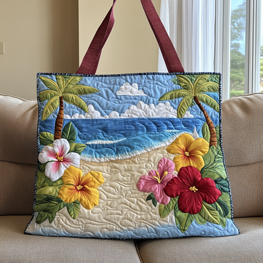 Hibiscus Coast Quilted Tote Bag NCU0VL2650