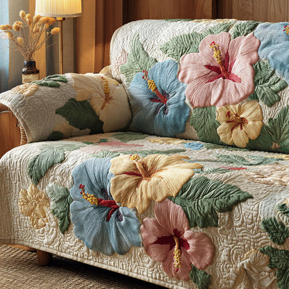 Hibiscus Dream Quilted Sofa Cover NCU0TV534