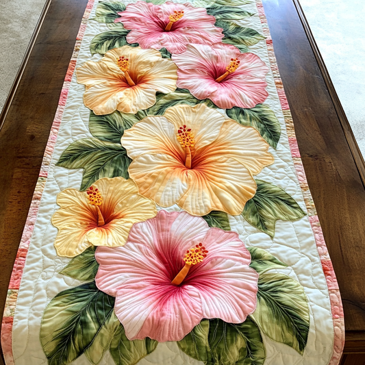 Hibiscus Dreams Quilted Table Runner NCU0DK5907