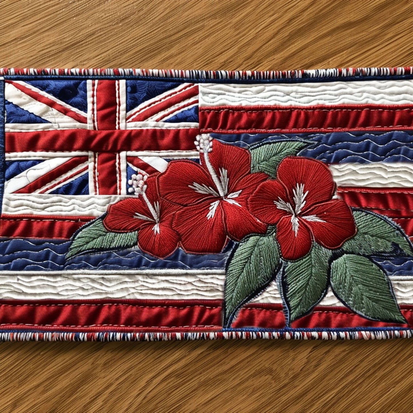 Hibiscus Dreams Quilted Table Runner NCU0PT6379