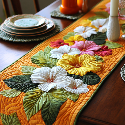 Hibiscus Island Quilted Table Runner NCU0DV4537
