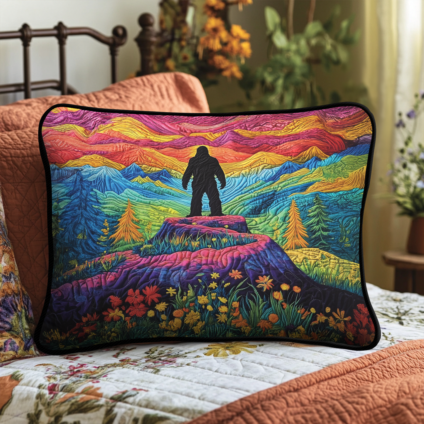 Hidden Bigfoot Quilted Bedding Pillow Case NCU0DK4183