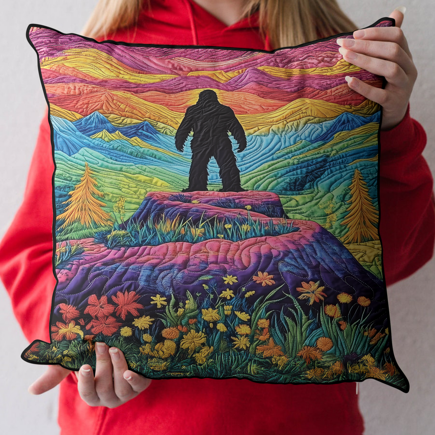 Hidden Bigfoot Quilted Pillow Case NCU0DK4182