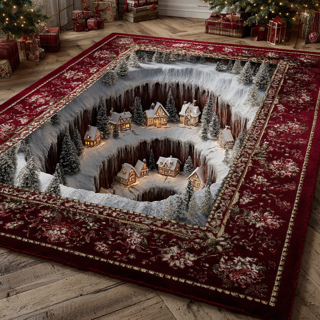 Hidden Christmas Village Area Rug NCU0HH1142