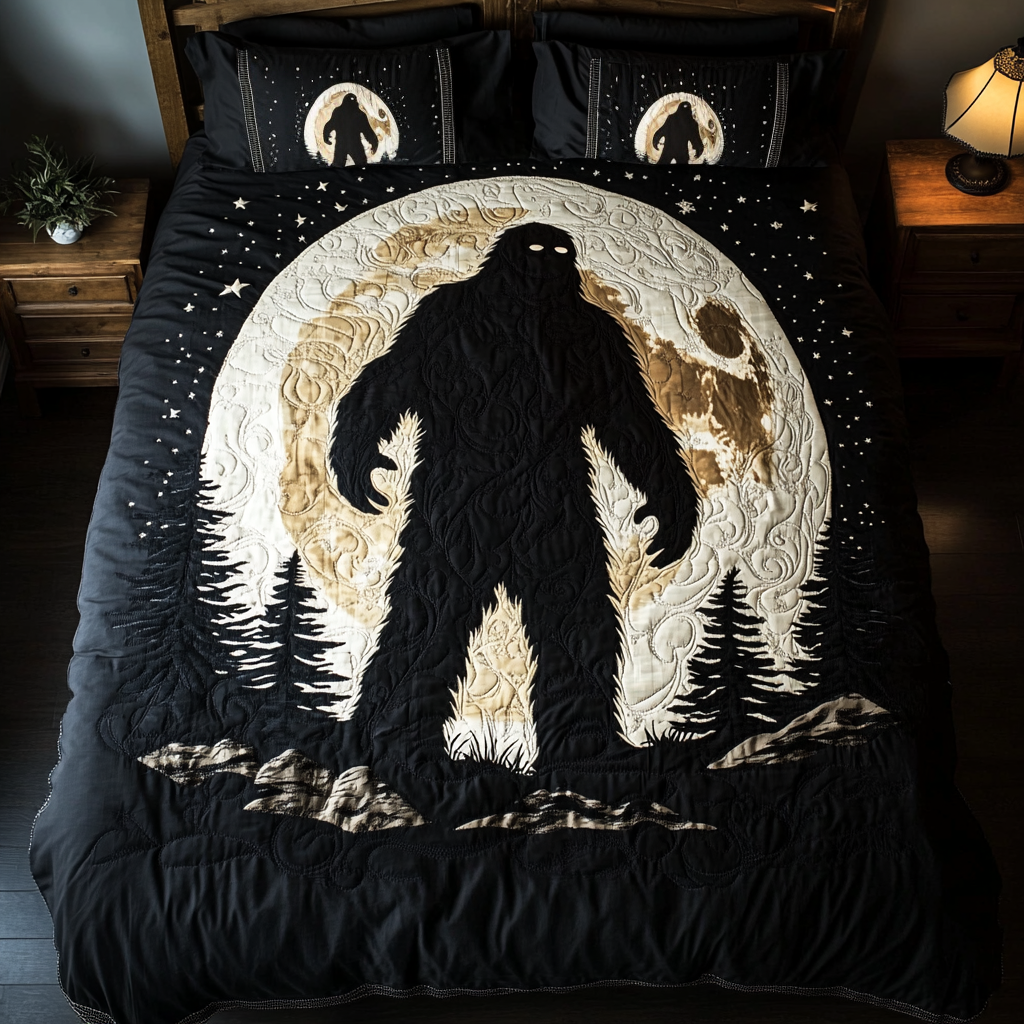 Hidden Footprint 3-Piece Quilted Bedding Set NCU0DK7042