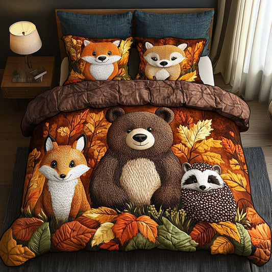 Hidden Forest Tales 3-Piece Quilted Bedding Set NCU0NT8725