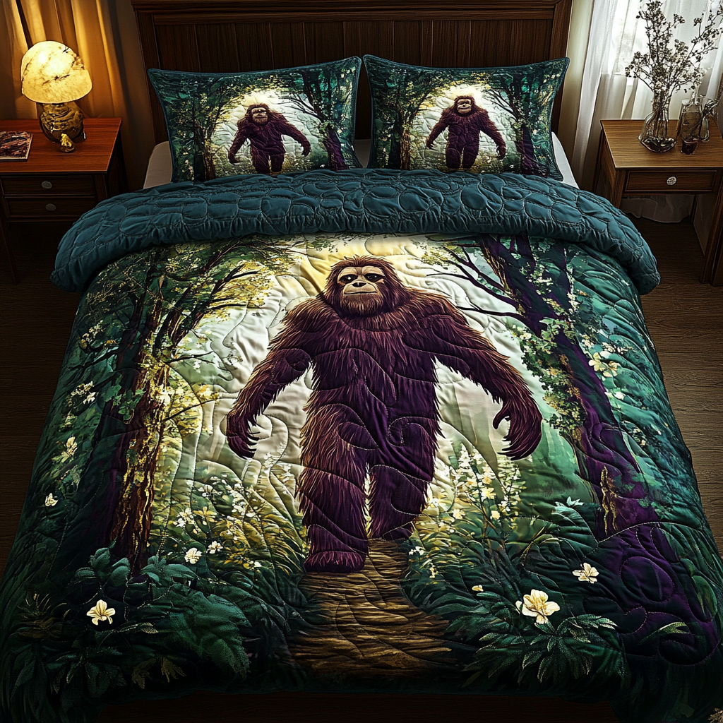 Hidden Giant 3-Piece Quilted Bedding Set NCU0VH2192